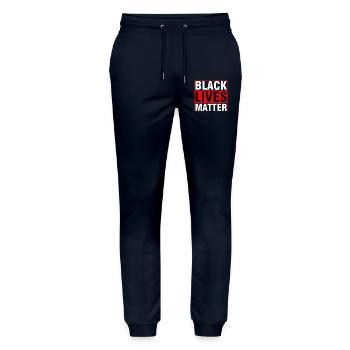Black Lives Matter, Black Lives Matter - Pantalon de jogging bio MOVER Stanley/Stella unisexe - marine - Devant - Marisol (170cm) & Nik (191cm)