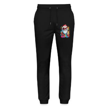Cool Santa Claus - Stanley/Stella Mover Unisex Organic Jogging Trousers - black - Front - Marisol (170cm) & Nik (191cm)