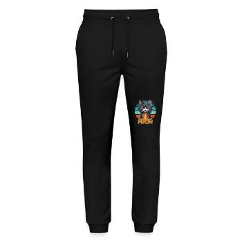 Chat, Chat, Amour De Chat, Chaton, Chat Domestique - Pantalon de jogging bio MOVER Stanley/Stella unisexe - noir - Devant - Marisol (170cm) & Nik (191cm)