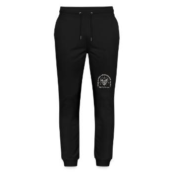 Homeschooling die beste Mutter - Stanley/Stella Unisex Bio Jogginghose Mover  - Schwarz - Vorne - Marisol (170cm) & Nik (191cm)