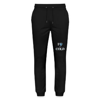 « J’adore le froid » - Pantalon de jogging bio MOVER Stanley/Stella unisexe - noir - Devant - Marisol (170cm) & Nik (191cm)