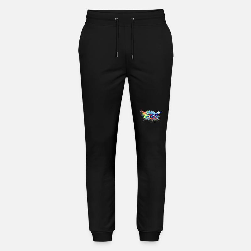 Kampfjet - Farbsplash - Stanley/Stella Unisex Bio Jogginghose Mover  - Schwarz