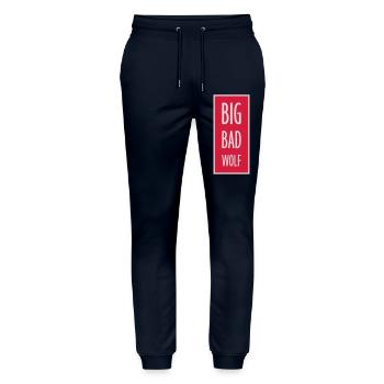 big bad wolf quote - Stanley/Stella Mover Unisex Organic Jogging Trousers - navy - Front - Marisol (170cm) & Nik (191cm)
