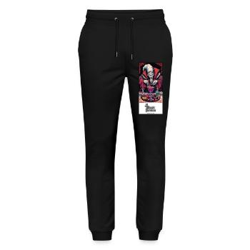 T-Shirt im Barkeeper-Stil - Stanley/Stella Unisex Bio Jogginghose Mover  - Schwarz - Vorne - Marisol (170cm) & Nik (191cm)