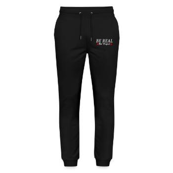 Sei echt nicht Perfekt - Stanley/Stella Unisex Bio Jogginghose Mover  - Schwarz - Vorne - Marisol (170cm) & Nik (191cm)