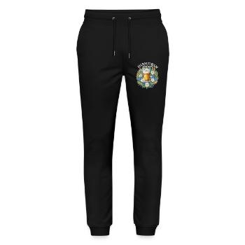 Beer flowers with chamomile and grain bartender - Stanley/Stella Mover Unisex Organic Jogging Trousers - black - Front - Marisol (170cm) & Nik (191cm)