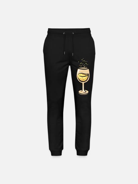 Sektglas Party Feier Illustration - Stanley/Stella Mover Unisex Organic Jogging Trousers - black