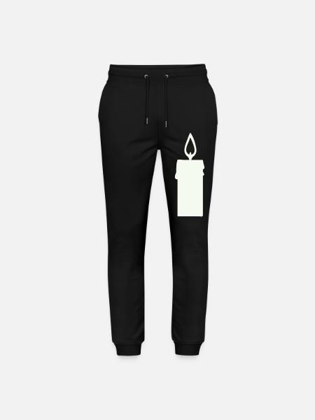 Light silhouette candle in lantern - Stanley/Stella Mover Unisex Organic Jogging Trousers - black