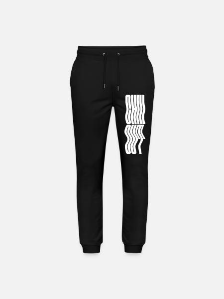 Chill Out welliges Typografie-Logodesign - Stanley/Stella Unisex Bio Jogginghose Mover  - Schwarz
