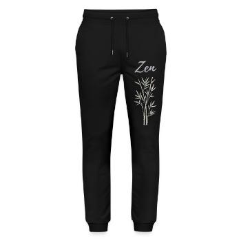 Zen Bambus Meditation Achtsamkeit - Stanley/Stella Unisex Bio Jogginghose Mover  - Schwarz - Vorne - Marisol (170cm) & Nik (191cm)