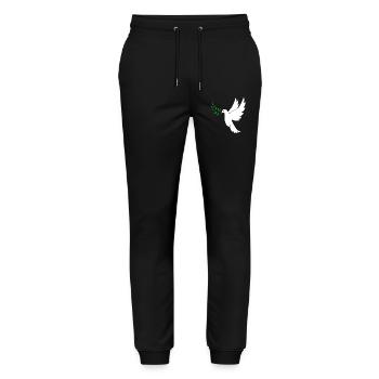 Vol de la paix - Pantalon de jogging bio MOVER Stanley/Stella unisexe - noir - Devant - Marisol (170cm) & Nik (191cm)