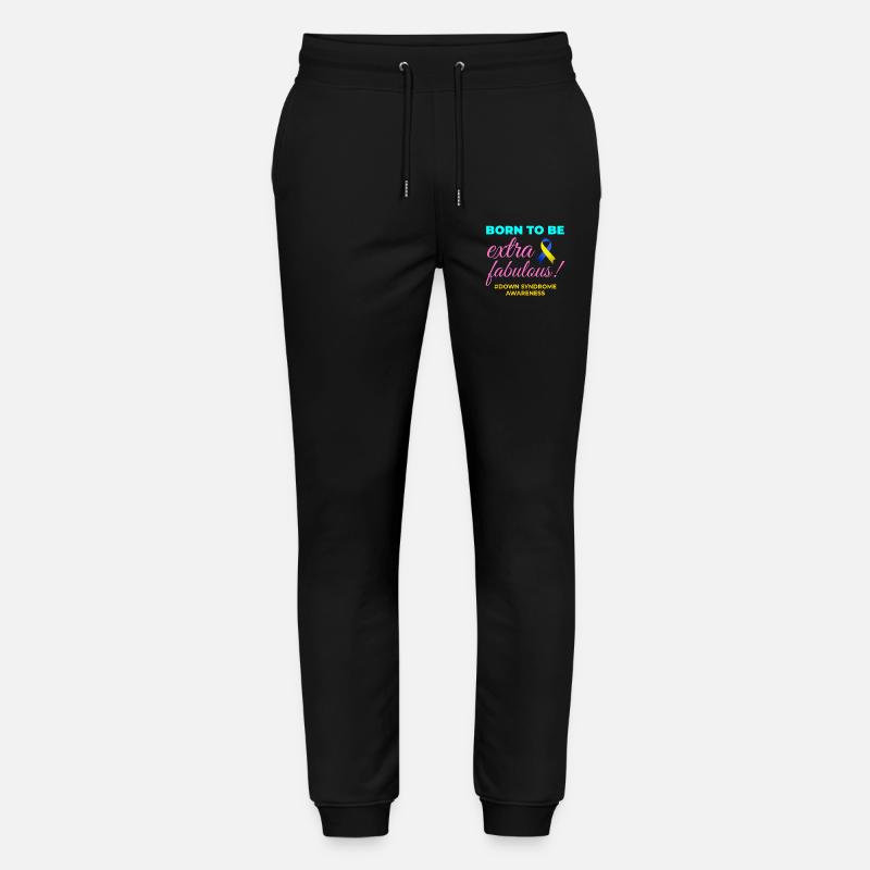 Down Syndrome Awareness Extra Fabulous - Stanley/Stella Mover Unisex Organic Jogging Trousers - black