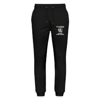 CPA : Number Ninja Esquivant le contact visuel Comptable - Pantalon de jogging bio MOVER Stanley/Stella unisexe - noir - Devant - Marisol (170cm) & Nik (191cm)