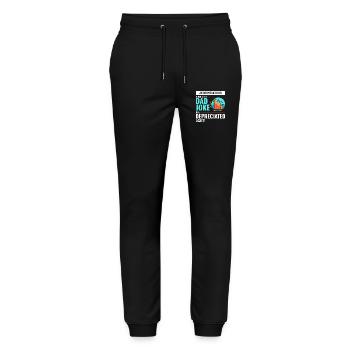 Buchhalter Papa Witz abgeschriebener Vermögenswert Vatertag - Stanley/Stella Unisex Bio Jogginghose Mover  - Schwarz - Vorne - Marisol (170cm) & Nik (191cm)