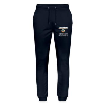 Architect Drafting Table Construction Architecture - Stanley/Stella Mover Unisex Organic Jogging Trousers - navy - Front - Marisol (170cm) & Nik (191cm)