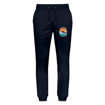 Hydro-Speed Racing: Thrilling Hydroplane Humor - Stanley/Stella Mover Unisex Organic Jogging Trousers - navy - Front - Marisol (170cm) & Nik (191cm)