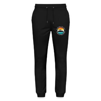 Pontoon Boat Captain Boating Sailing Adventure - Stanley/Stella Mover Unisex Organic Jogging Trousers - black - Front - Marisol (170cm) & Nik (191cm)