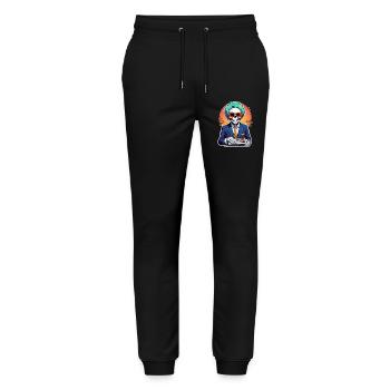 Retro Gamer Skeleton avec manette Jeux de console - Pantalon de jogging bio MOVER Stanley/Stella unisexe - noir - Devant - Marisol (170cm) & Nik (191cm)