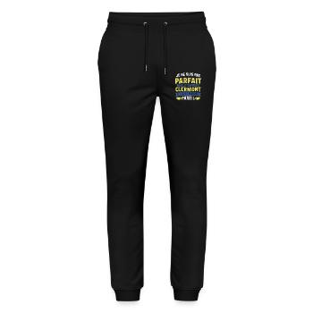Rugby clermot cadeau de rugby de clermont - Pantalon de jogging bio MOVER Stanley/Stella unisexe - noir - Devant - Marisol (170cm) & Nik (191cm)