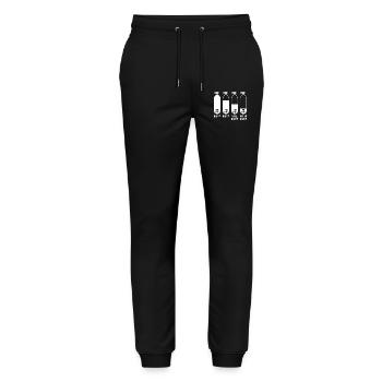 bouteille d’oxygène drôle Happy diver t-shirt plongée sous-marine - Pantalon de jogging bio MOVER Stanley/Stella unisexe - noir - Devant - Marisol (170cm) & Nik (191cm)
