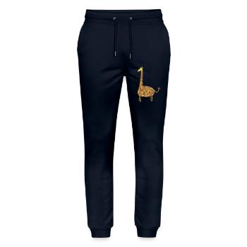 Cute cartoon giraffe for #kids #Babys #Erwachsene - Stanley/Stella Mover Unisex Organic Jogging Trousers - navy - Front - Marisol (170cm) & Nik (191cm)