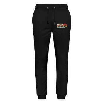 1953 Anniversary year original vintage 1953 - Stanley/Stella Mover Unisex Organic Jogging Trousers - black - Front - Marisol (170cm) & Nik (191cm)