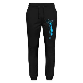 Aquarius - Stanley/Stella Mover Unisex Organic Jogging Trousers - black - Front - Marisol (170cm) & Nik (191cm)