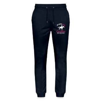 Je Suis Une Cavalière Qui Déchire Cadeau - Pantalon de jogging bio MOVER Stanley/Stella unisexe - marine - Devant - Marisol (170cm) & Nik (191cm)