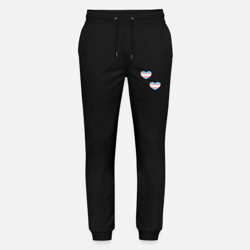 Coeurs de drapeau trans - Pantalon de jogging bio MOVER Stanley/Stella unisexe - noir