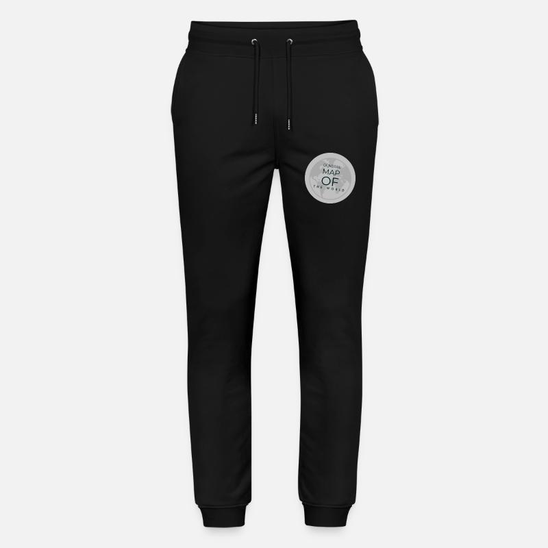 Carte générale du monde - Pantalon de jogging bio MOVER Stanley/Stella unisexe - noir