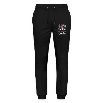 She just wants to camp - Camper & Camping Motorhome - Stanley/Stella Mover Unisex Organic Jogging Trousers - black - Front - Marisol (170cm) & Nik (191cm)