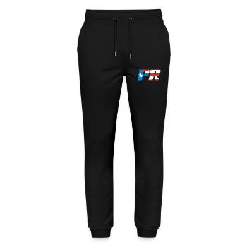 Puerto Rico Flag Country Nationality Pr Boricua - Stanley/Stella Mover Unisex Organic Jogging Trousers - black - Front - Marisol (170cm) & Nik (191cm)
