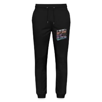 Volleyball Spieler Beach Volleyball Volleyballer - Stanley/Stella Unisex Bio Jogginghose Mover  - Schwarz - Vorne - Marisol (170cm) & Nik (191cm)