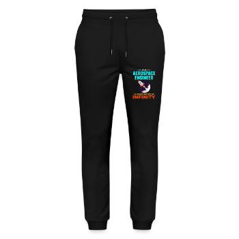 Luft- und Raumfahrtingenieur Raumfahrtraketenwissenschaftler - Stanley/Stella Unisex Bio Jogginghose Mover  - Schwarz - Vorne - Marisol (170cm) & Nik (191cm)