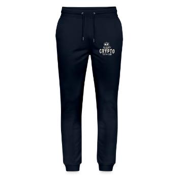 Krypto-Sex und Spaß - Stanley/Stella Unisex Bio Jogginghose Mover  - Navy - Vorne - Marisol (170cm) & Nik (191cm)