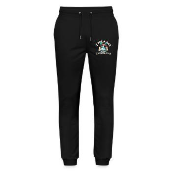 J peux pas j ai chihuahua - Pantalon de jogging bio MOVER Stanley/Stella unisexe - noir - Devant - Marisol (170cm) & Nik (191cm)