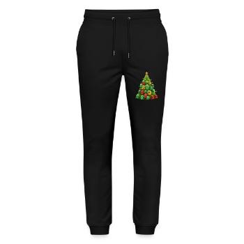 Skurrile Weihnachts-Aliens - Ein außerirdisches - Stanley/Stella Unisex Bio Jogginghose Mover  - Schwarz - Vorne - Marisol (170cm) & Nik (191cm)