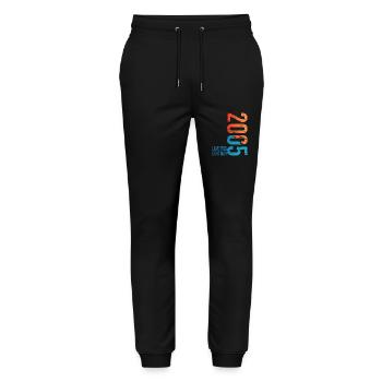 18th birthday boy girl 18 years old 2005 funny - Stanley/Stella Mover Unisex Organic Jogging Trousers - black - Front - Marisol (170cm) & Nik (191cm)