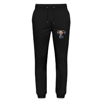 Cool Elephant with Sunglasses – Casual - Stanley/Stella Mover Unisex Organic Jogging Trousers - black - Front - Marisol (170cm) & Nik (191cm)