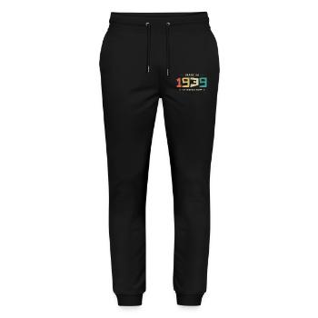 Legendary Since 1939 Original 1939 - Stanley/Stella Mover Unisex Organic Jogging Trousers - black - Front - Marisol (170cm) & Nik (191cm)