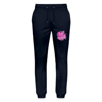 Just act stupid - Stanley/Stella Mover Unisex Organic Jogging Trousers - navy - Front - Marisol (170cm) & Nik (191cm)