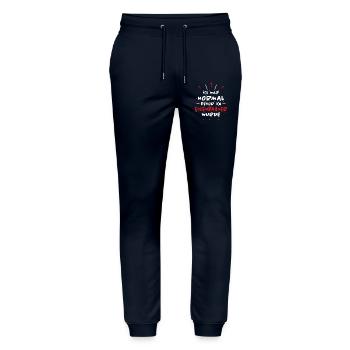 Eisenbahner Spruch Lokführer Eisenbahner Geschenk - Stanley/Stella Unisex Bio Jogginghose Mover  - Navy - Vorne - Marisol (170cm) & Nik (191cm)