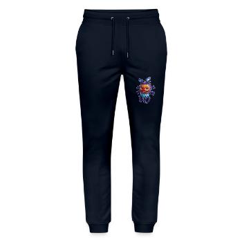 Mouche extraterrestre violette - Pantalon de jogging bio MOVER Stanley/Stella unisexe - marine - Devant - Marisol (170cm) & Nik (191cm)