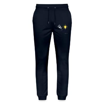 Salt & Light - Stanley/Stella Mover Unisex Organic Jogging Trousers - navy - Front - Marisol (170cm) & Nik (191cm)