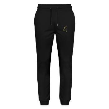 Illustrierte Designs mit Hörnchen - Stanley/Stella Unisex Bio Jogginghose Mover  - Schwarz - Vorne - Marisol (170cm) & Nik (191cm)