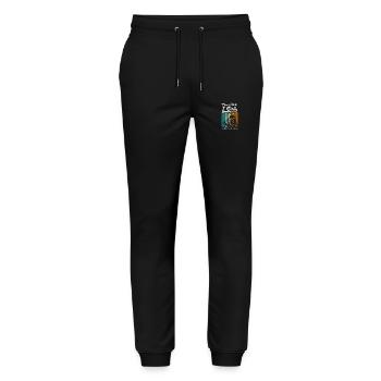 Model Railroad Railroader Nerd Rails - Stanley/Stella Mover Unisex Organic Jogging Trousers - black - Front - Marisol (170cm) & Nik (191cm)
