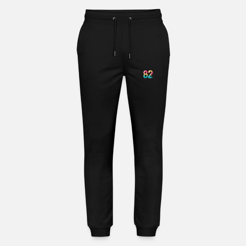82 Zahl Comic - Stanley/Stella Unisex Bio Jogginghose Mover  - Schwarz