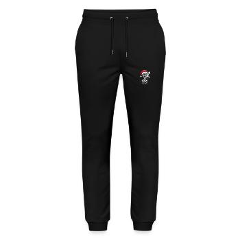 Zebra Christmas Cute - Stanley/Stella Mover Unisex Organic Jogging Trousers - black - Front - Marisol (170cm) & Nik (191cm)