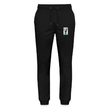 Elefant | Wildtier | Afrika | Kindermotive - Stanley/Stella Unisex Bio Jogginghose Mover  - Schwarz - Vorne - Marisol (170cm) & Nik (191cm)