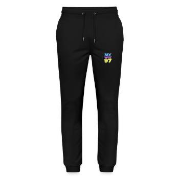 97 - Stanley/Stella Mover Unisex Organic Jogging Trousers - black - Front - Marisol (170cm) & Nik (191cm)